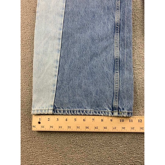 BDG Urban Outfitters Jeans Women 25 Blue‎ Wide Leg Two Tone High Rise Zip Fly - Picture 6 of 11